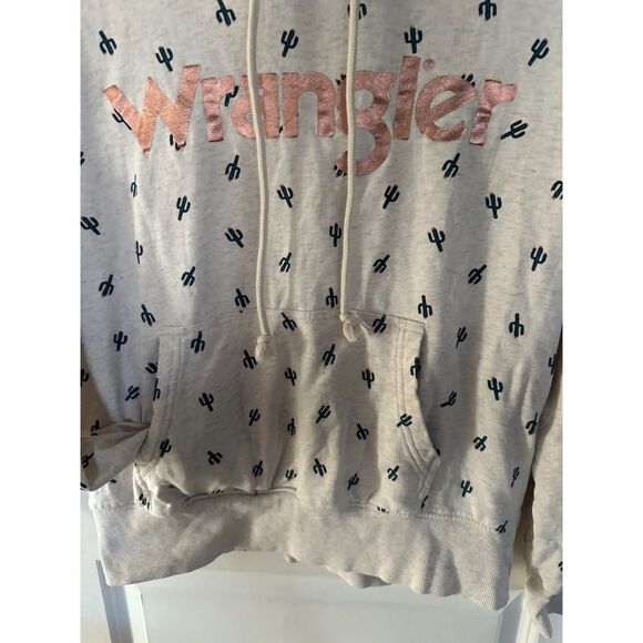 Wrangler Retro Women's Pullover Hoodie with Foiled Cactus Print Size Small - Picture 11 of 11